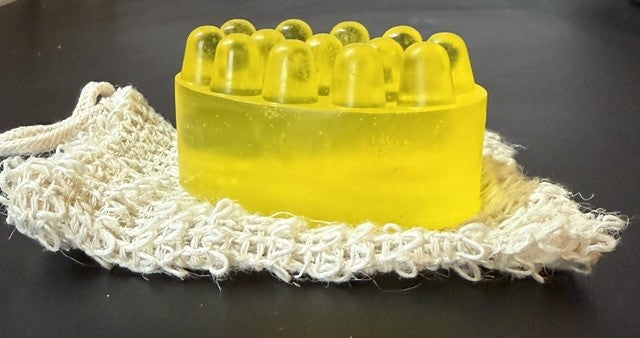 Lemongrass massage soap bar & sisal bag